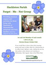 Forget Me Not Information for Volunteers Meeting